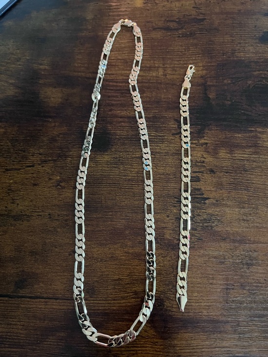 Other - 14K gold plated Chain Necklace and Bracelet Set